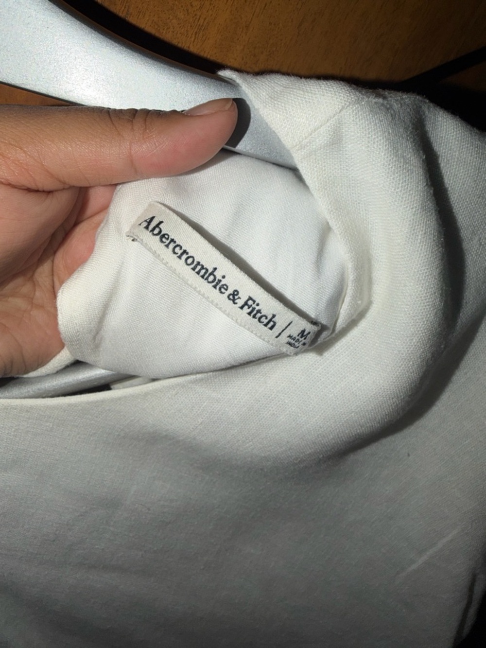Abercrombie Sleeveless White Linen Blend Top - Picture 3 of 5